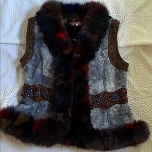 Pretty Angel Brown and Black Wool blend vest